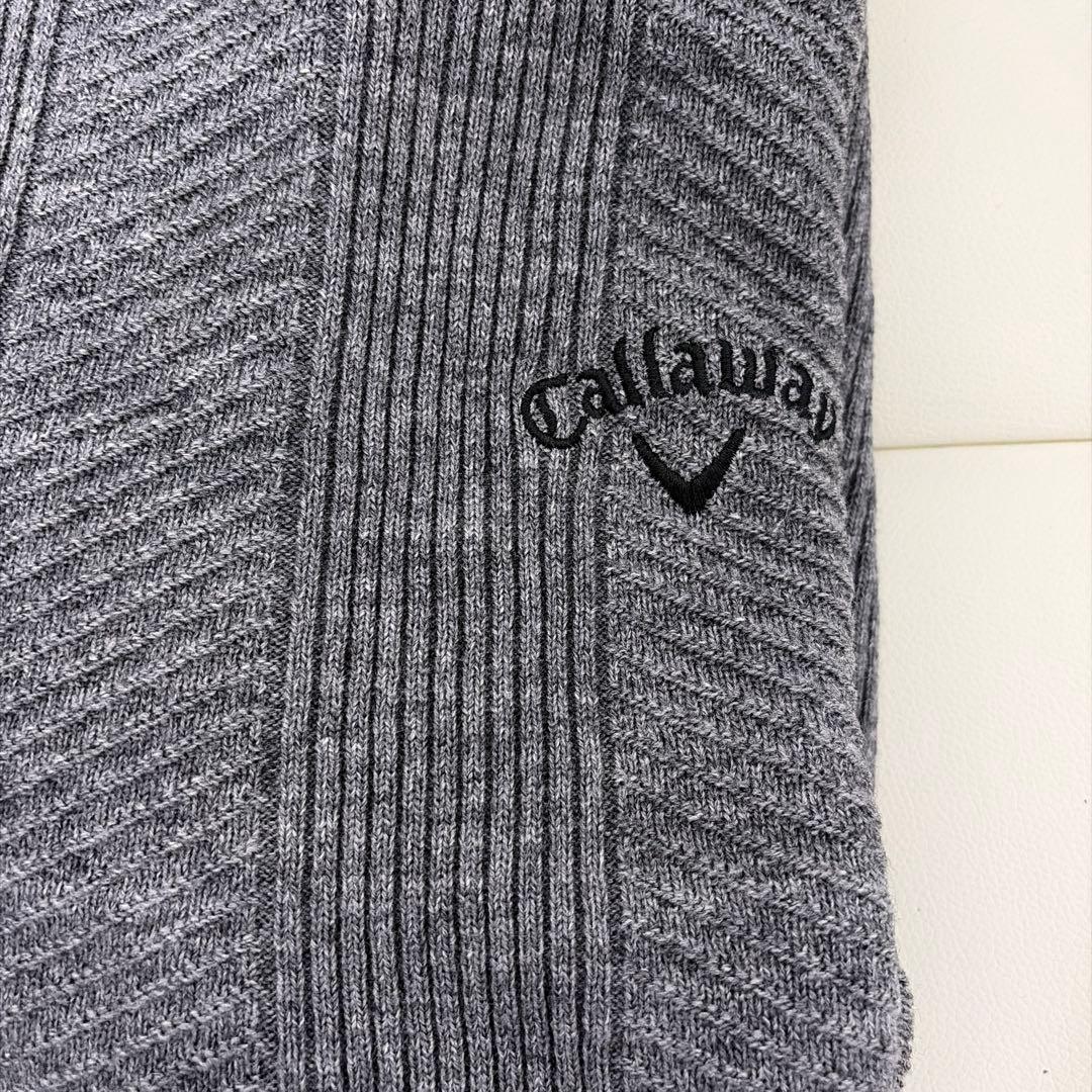 キャロウェイ　Callaway タートルネック　セーター　刺繍ロゴ　ウール混　L