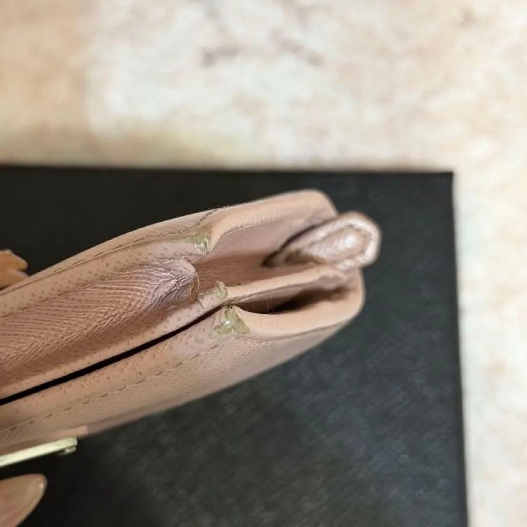 つき　PRADA 二つ折り財布 ピンク