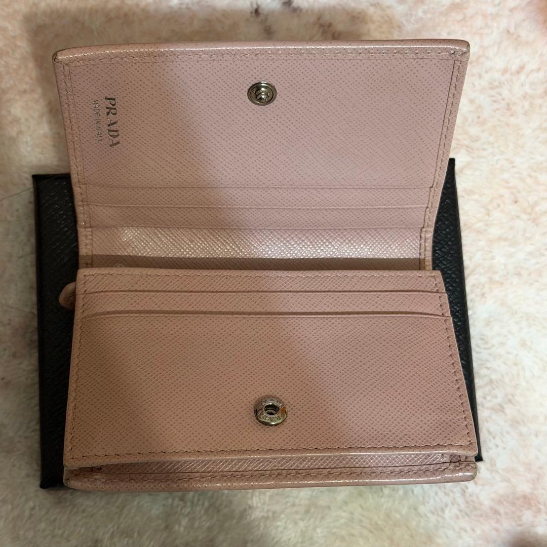 つき　PRADA 二つ折り財布 ピンク