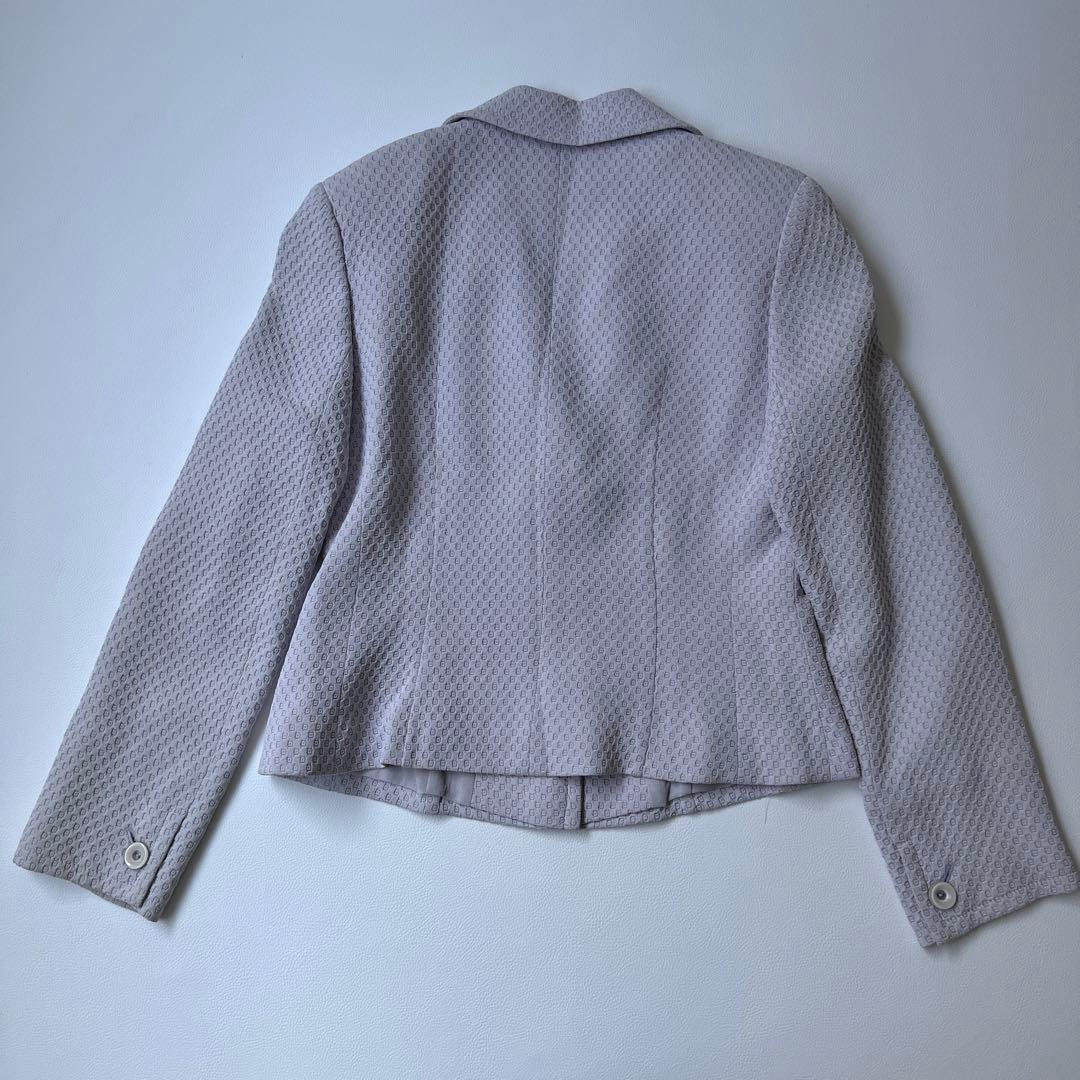 美品　Miss Chloe ミスクロエ　シングルジャケット　総柄　ラベンダー