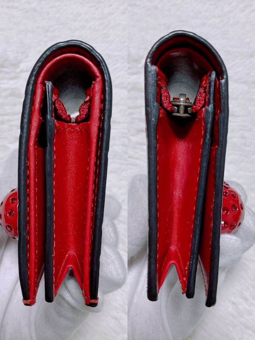♡超極美品♡GUCCI グッチ 二つ折り財布 GGシマ チェリー さくらんぼ 赤