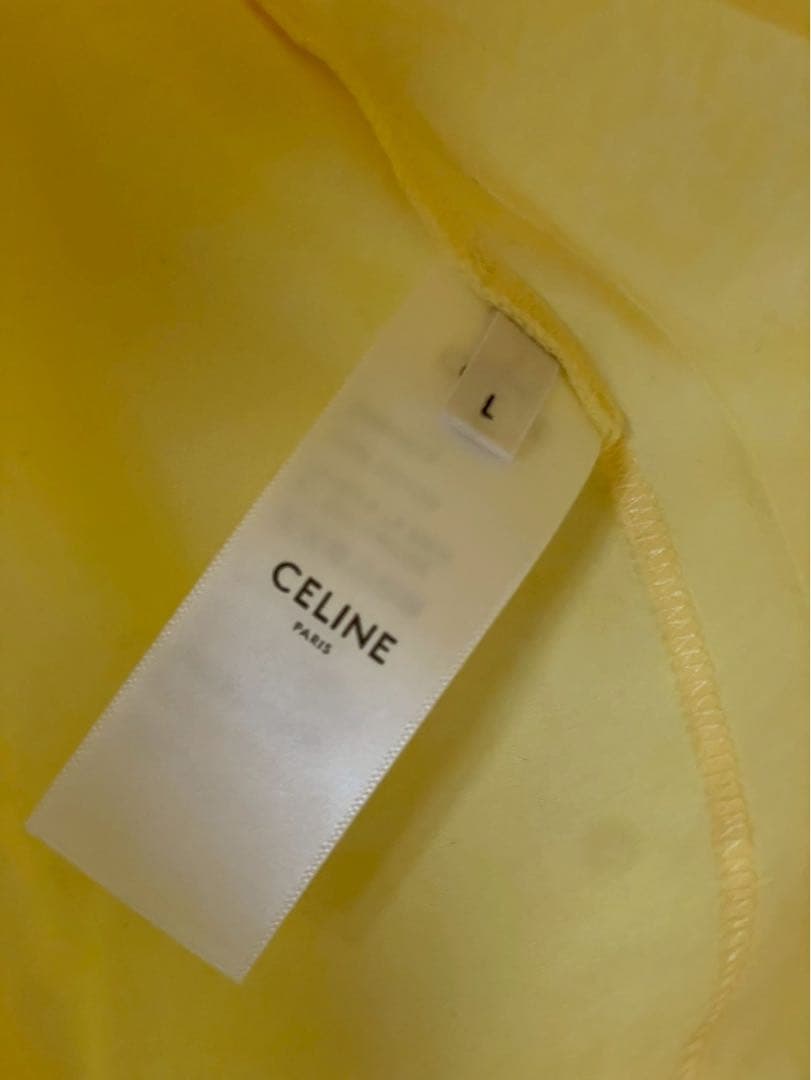 国内正規品 CELINE ロゴTシャツ L オーバーサイズ カットソー