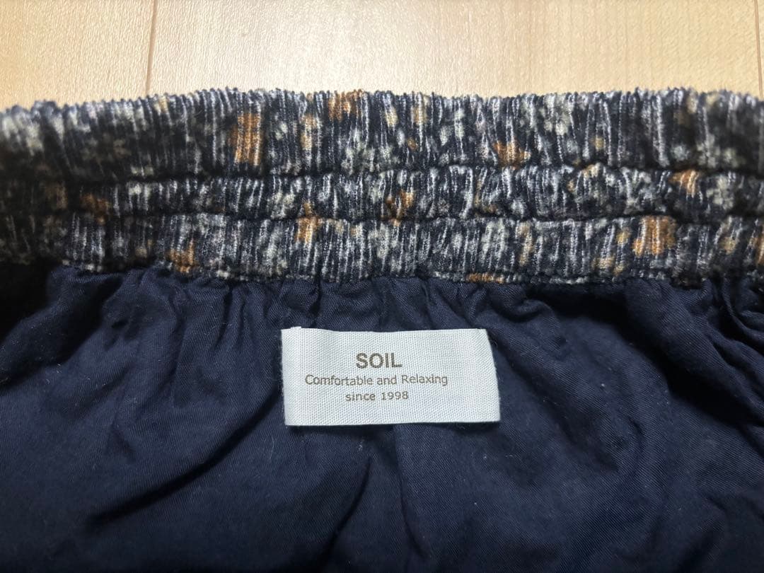 ＊美品＊北欧暮らしの道具展　SOIL 花柄コーデュロイスカート　サイズ2