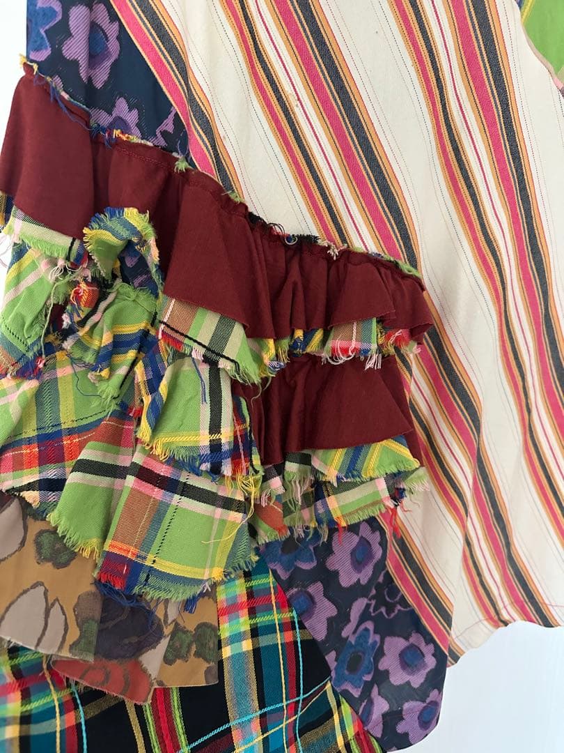 COMME des GARCONS パッチワーク フリル スカート