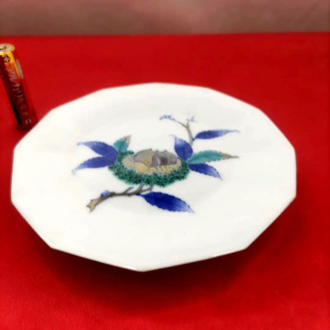 有田焼　伊万里焼　古伊万里　希少　十二四方皿　3点高台　　金彩　色絵　小皿　5客