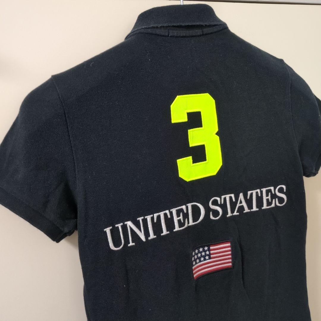 Ralph Lauren S ビッグポニー　黒　USA国旗