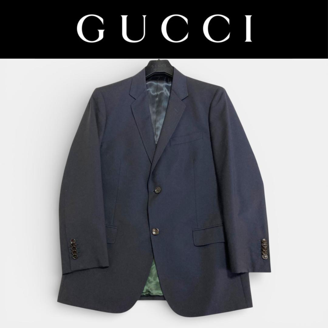 GUCCI グッチ メンズ テーラードジャケット シングル2釦 50 L 紺