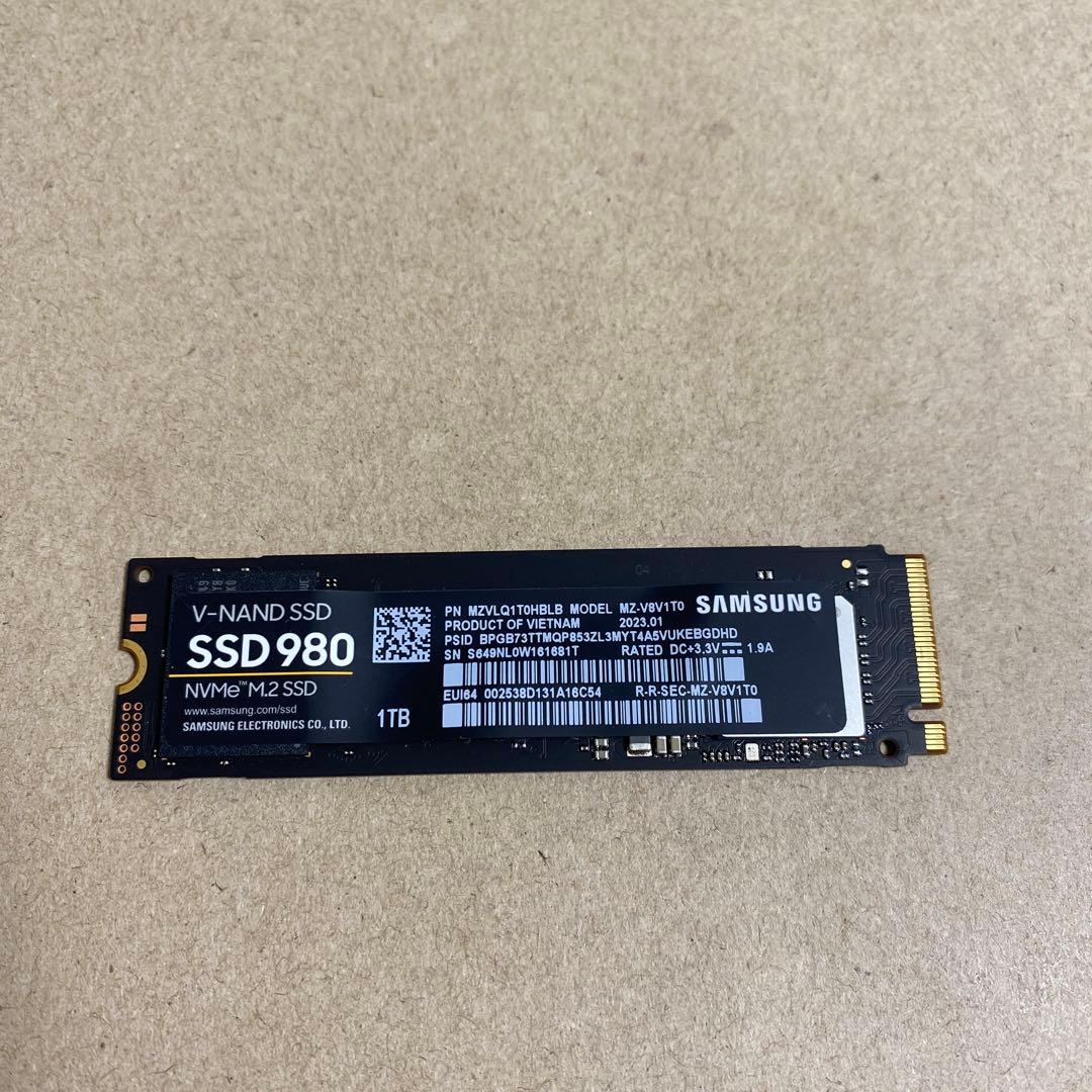 ジャンク品　Samsung SSD 980 1TB