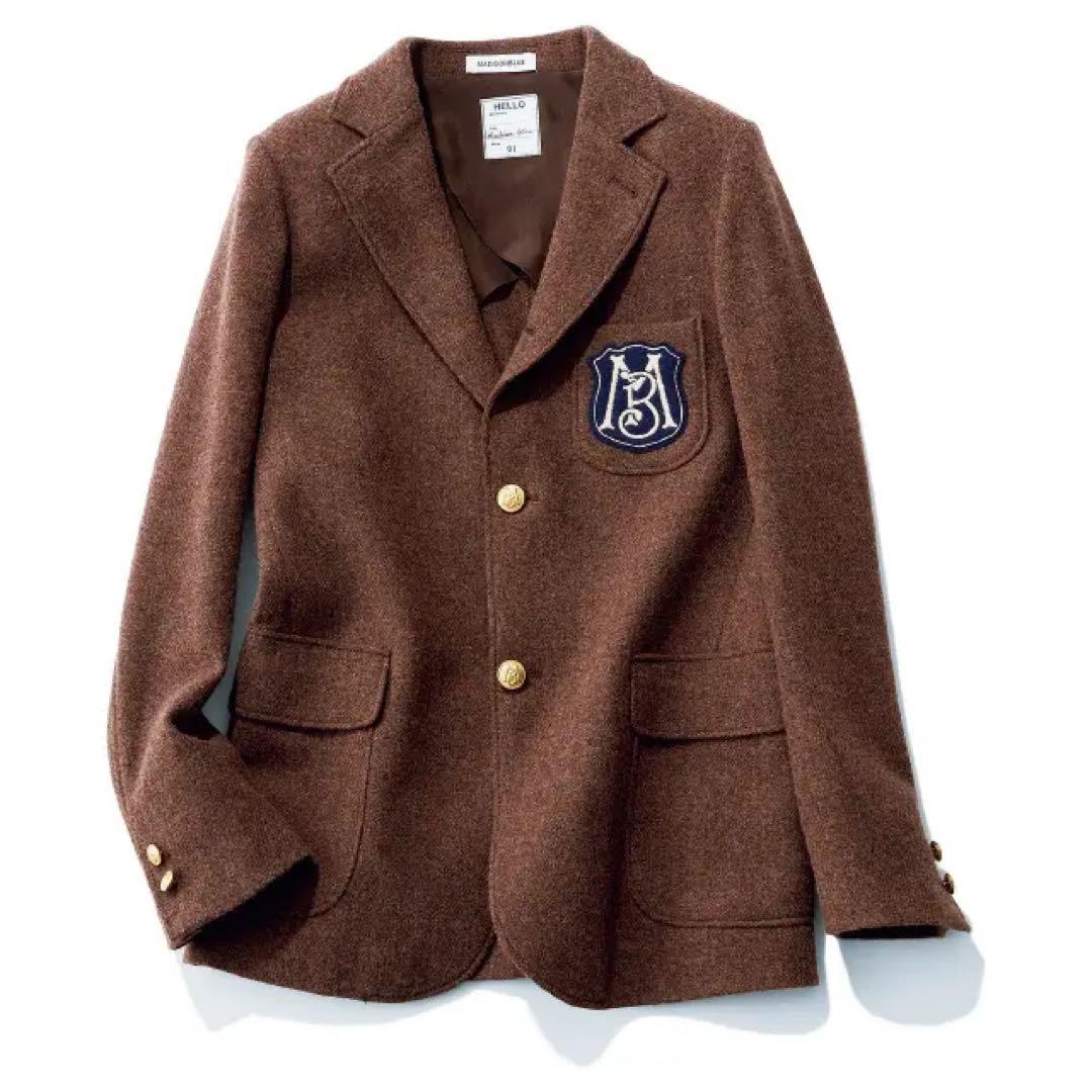 極美品✨️定価11万　マディソンブルー　ウールブレザージャケット　ブラウン　02