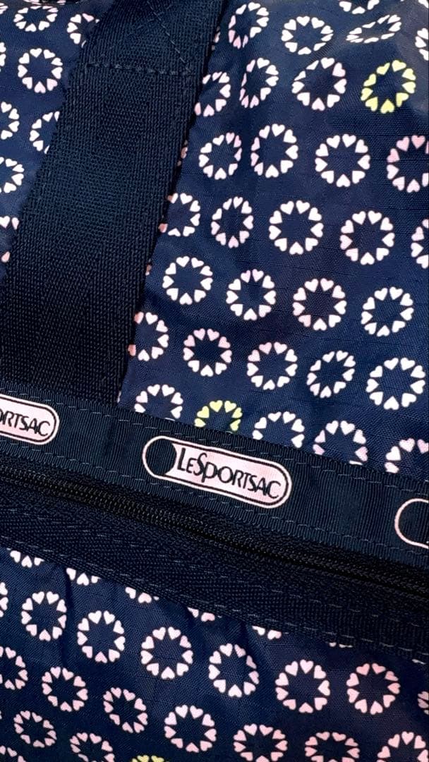 LeSportsac ネイビー 花柄 ボストンバッグ 旅行鞄 レスポートサック