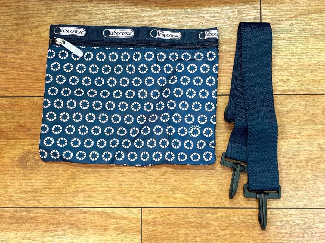 LeSportsac ネイビー 花柄 ボストンバッグ 旅行鞄 レスポートサック
