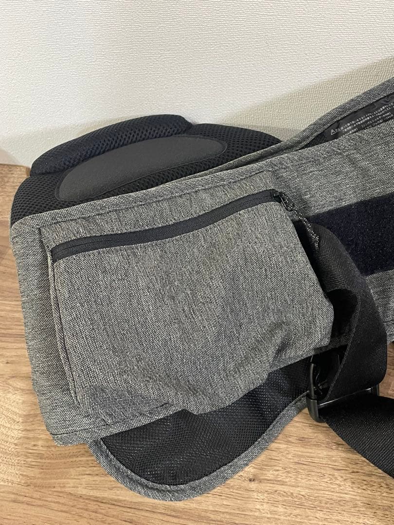 【美品】ポルバン　アドバンス ヒップシート グレー　ダブルショルダー付き