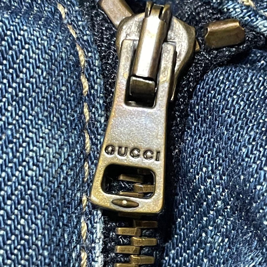 グッチ　GUCCI　ジーンズ　デニムパンツ　クロップド丈　インターロッキング