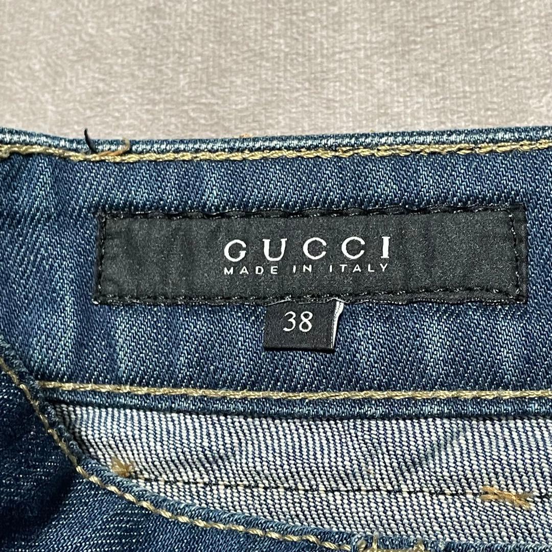 グッチ　GUCCI　ジーンズ　デニムパンツ　クロップド丈　インターロッキング