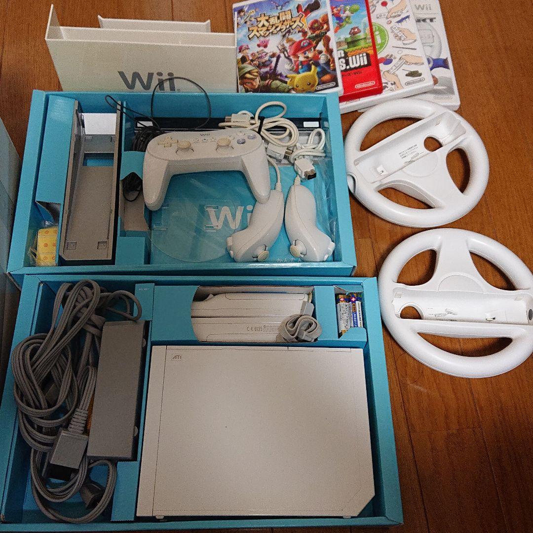 wii本体、ゲームソフト4つ