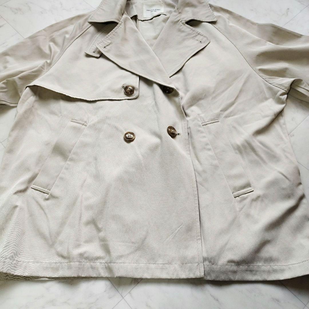 極美品　フリークスストア　ショートトレンチコート　ベージュ　現行　25SS