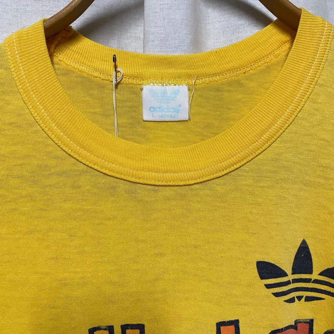 80s adidasレインボーロゴTシャツ