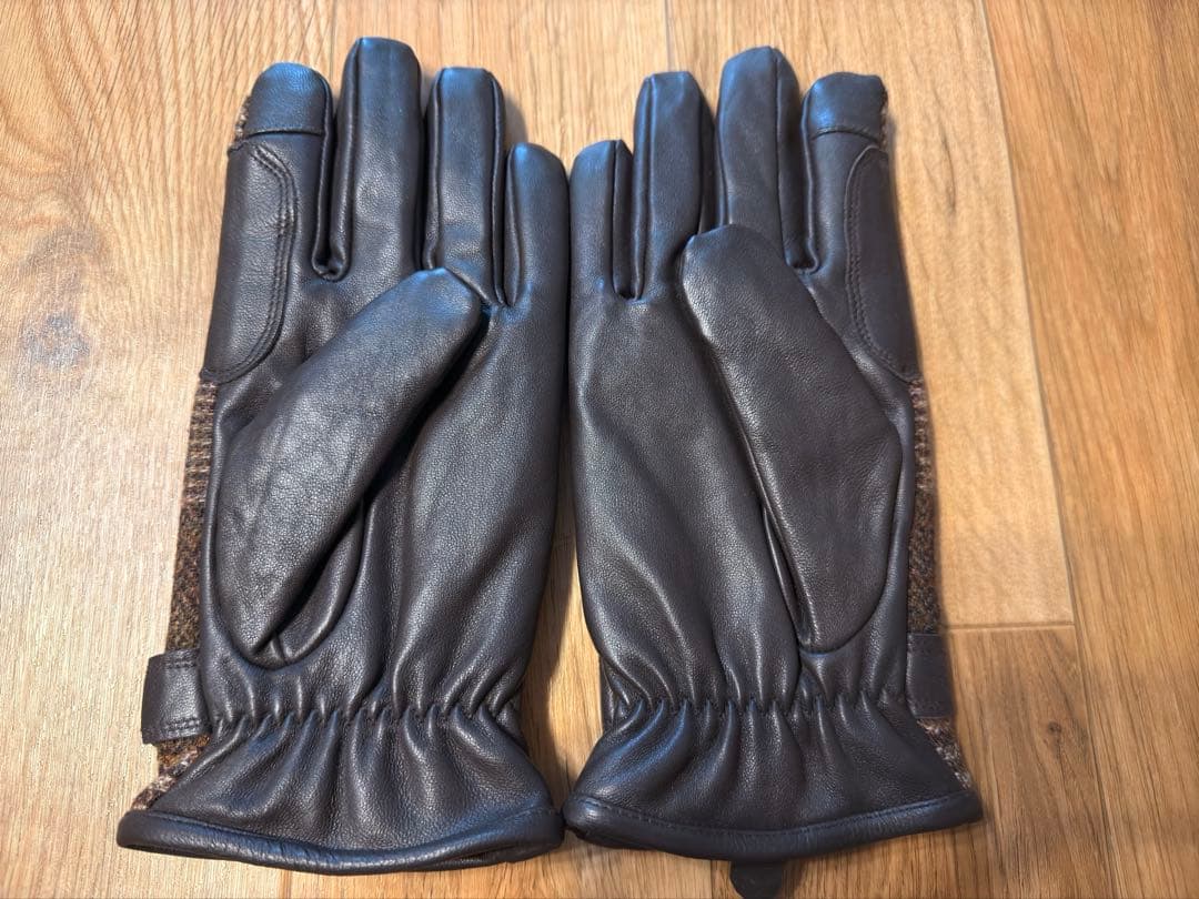 値下げ！【美品】Barbour Deveron ツイードグローブ　ブラウン