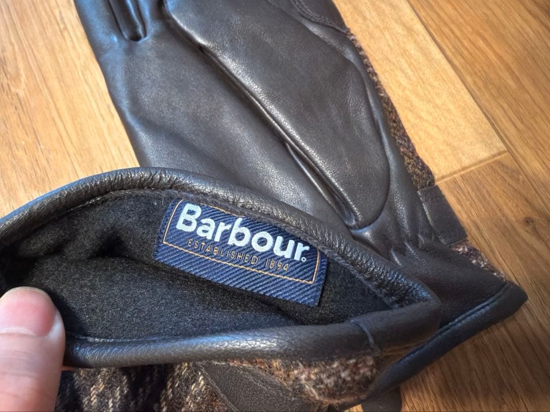 値下げ！【美品】Barbour Deveron ツイードグローブ　ブラウン