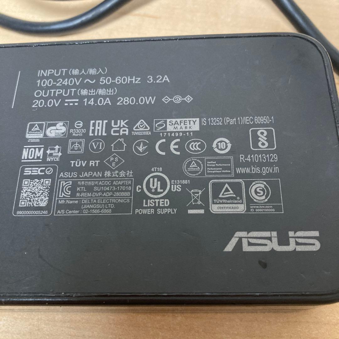 ASUS AC アダプター ADP-280BB B　20V~14A　280W ⑩