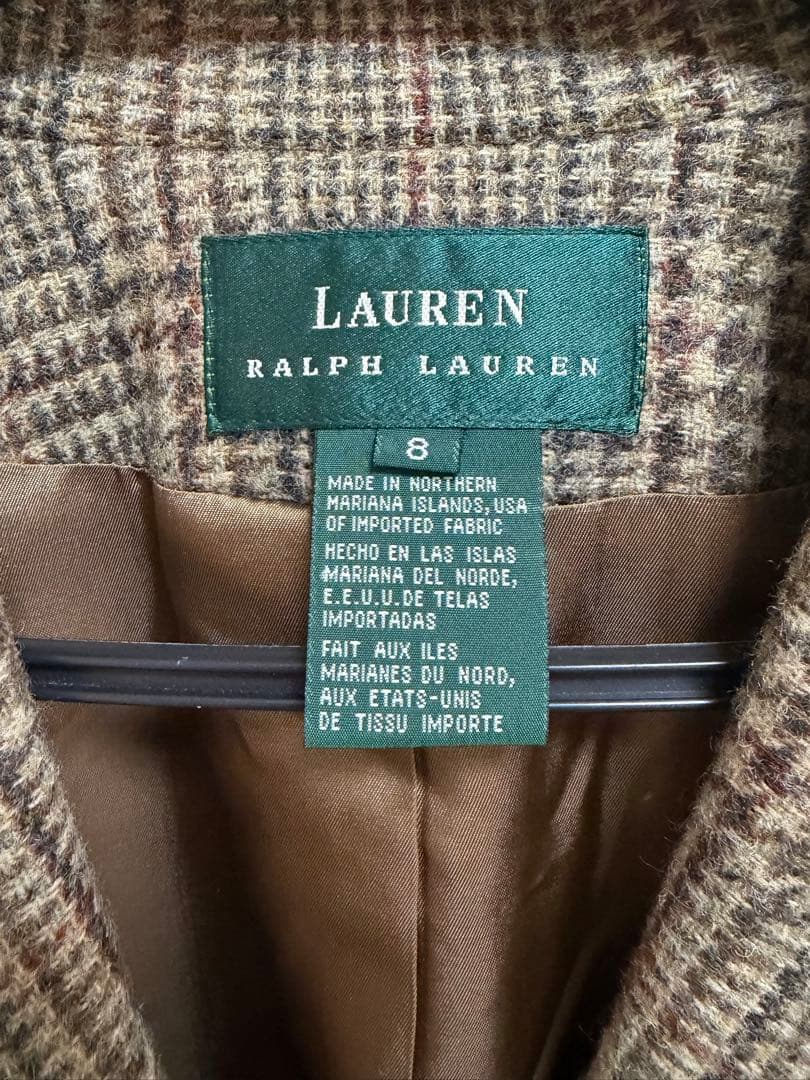 90's LAUREN RALPH LAUREN チェック柄テーラードジャケット