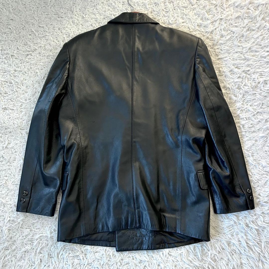 En Partie ラムレザー ダブルブレスト レザージャケット 黒 日本製