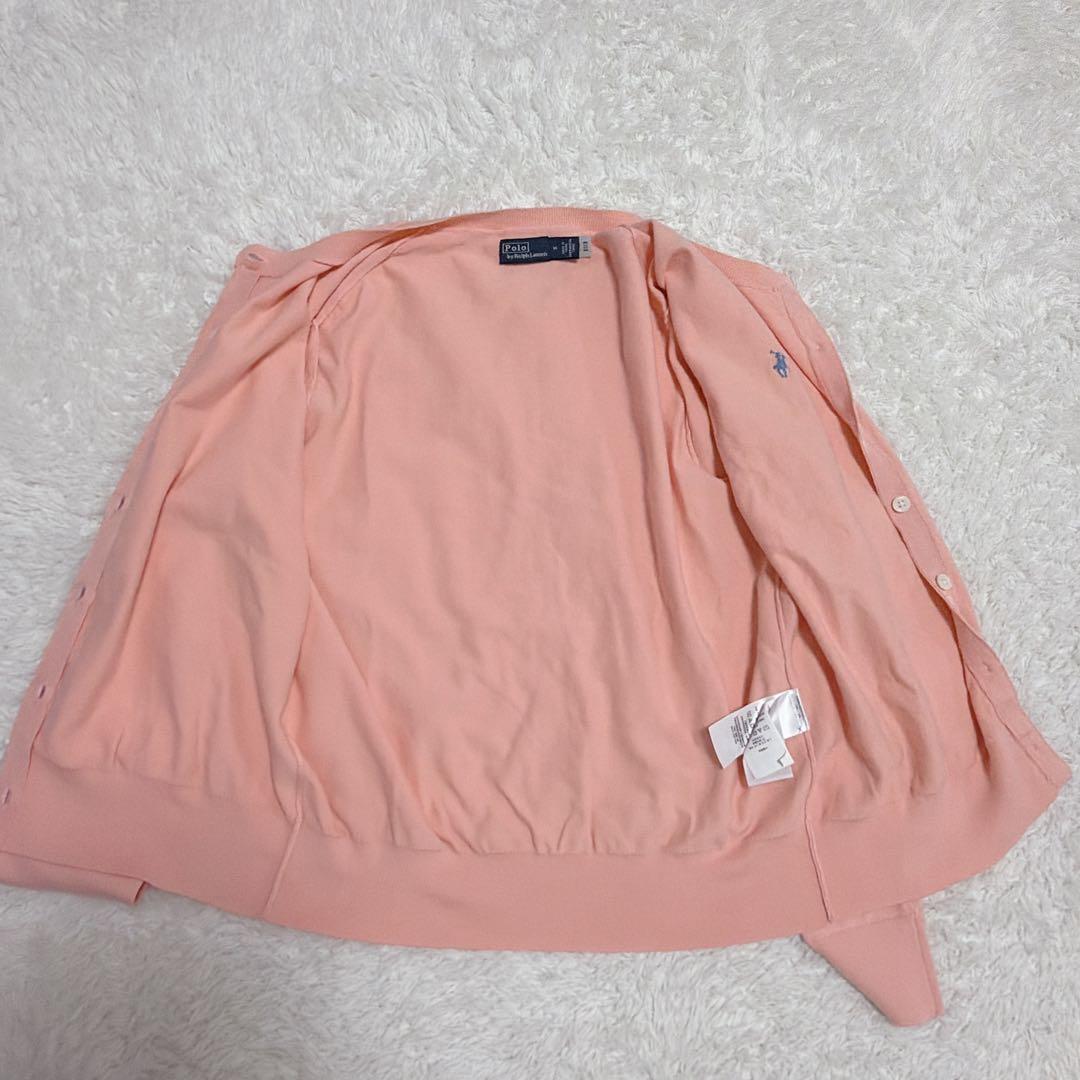 【美品】RALPH LAUREN ピンク カーディガン M
