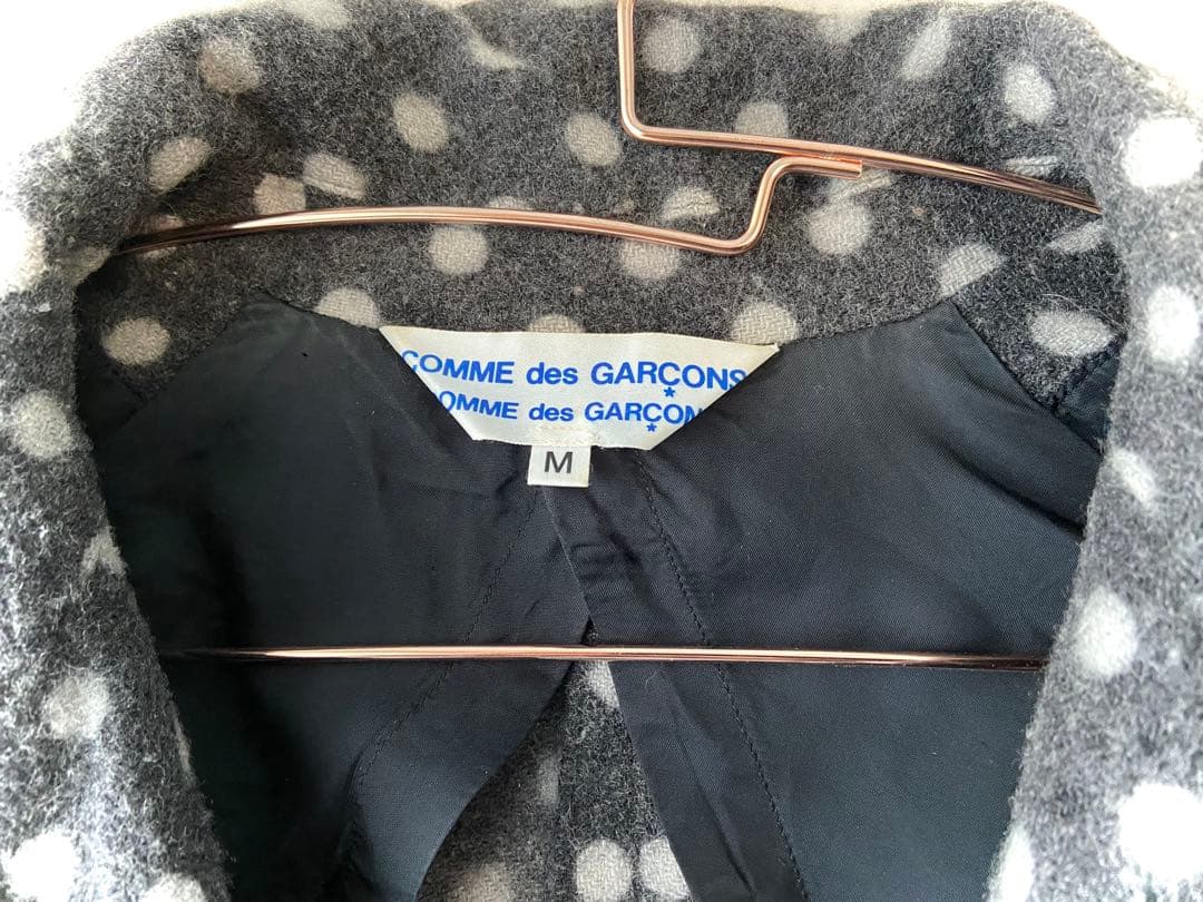 COMME des GARÇONS グレー・ドット柄 テーラードジャケット M