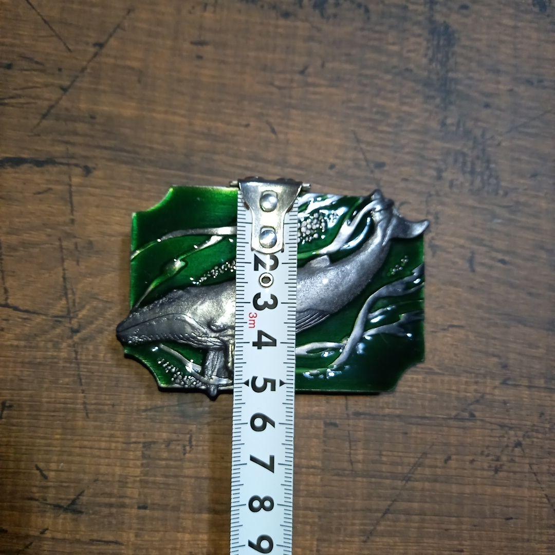 茶*ラ様 SISKIYOU 　鯨　バックル　クジラ　USA　ビンテージ　グリーン