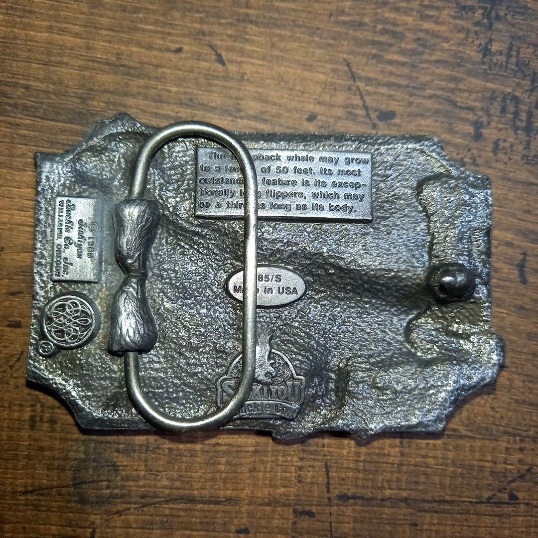 茶*ラ様 SISKIYOU 　鯨　バックル　クジラ　USA　ビンテージ　グリーン