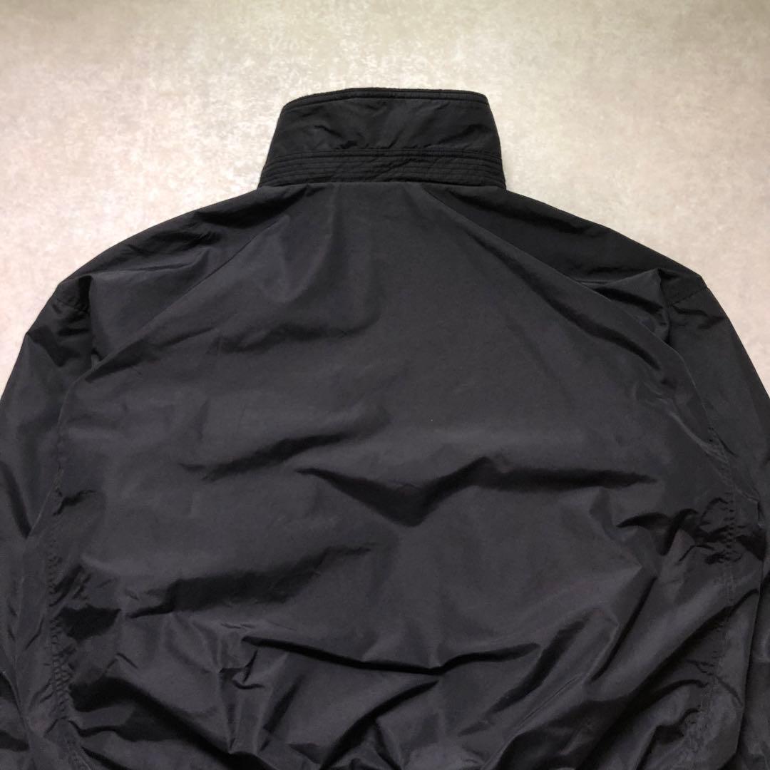 90s XXLコロンビア 裏フリース ウォームアップジャケット黒ナイロンテック系
