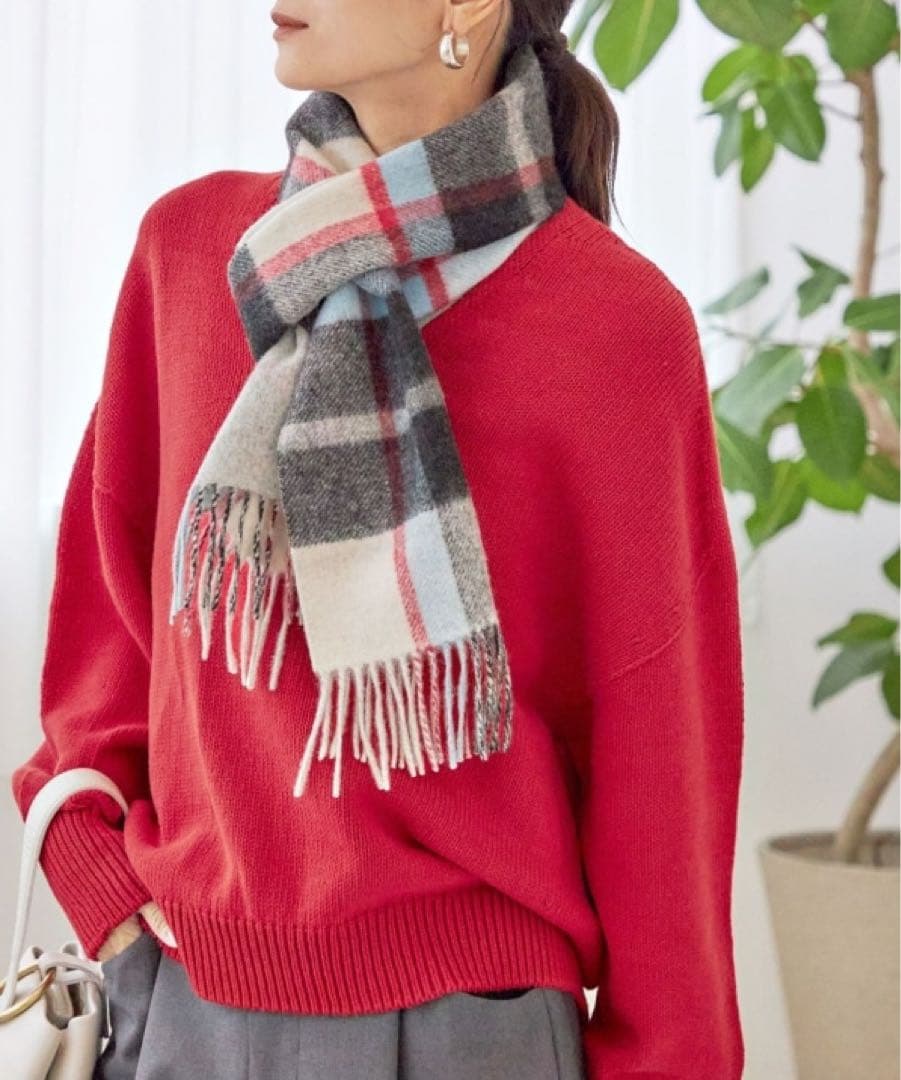 【新品・未使用】 SHIPS カシミヤ リバーシブル マフラー