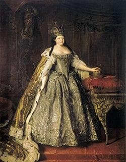 R5 最終発行年 1740年ロシア・アンナ女帝ルーブル銀貨 AU53