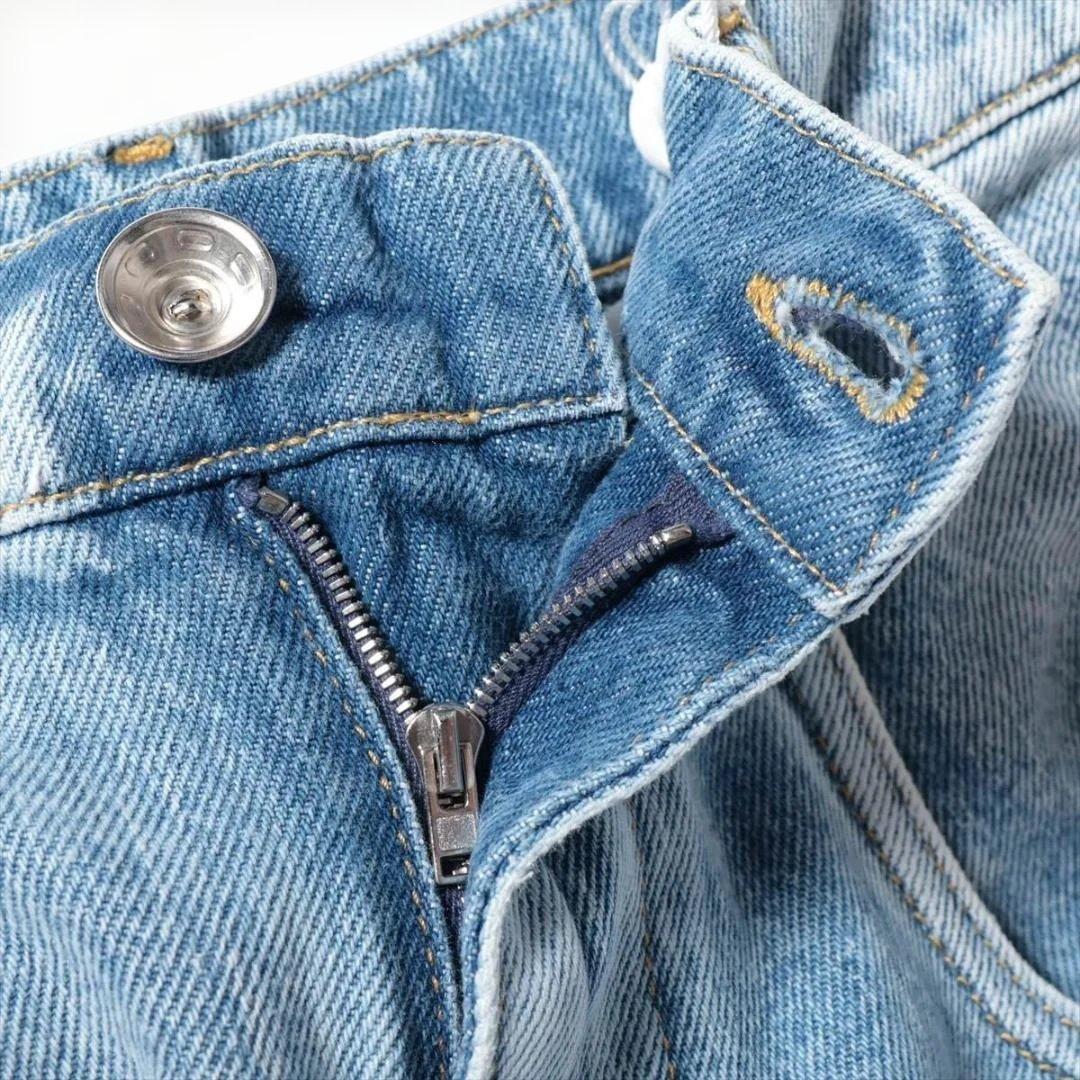 メゾンマルジェラ 23SS コットンスラッシュツ デニムパンツ 40 ブルー