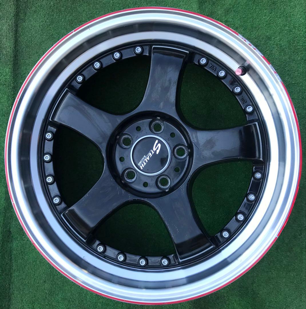 ステルスレーシング　PCD100、17インチアルミホイール