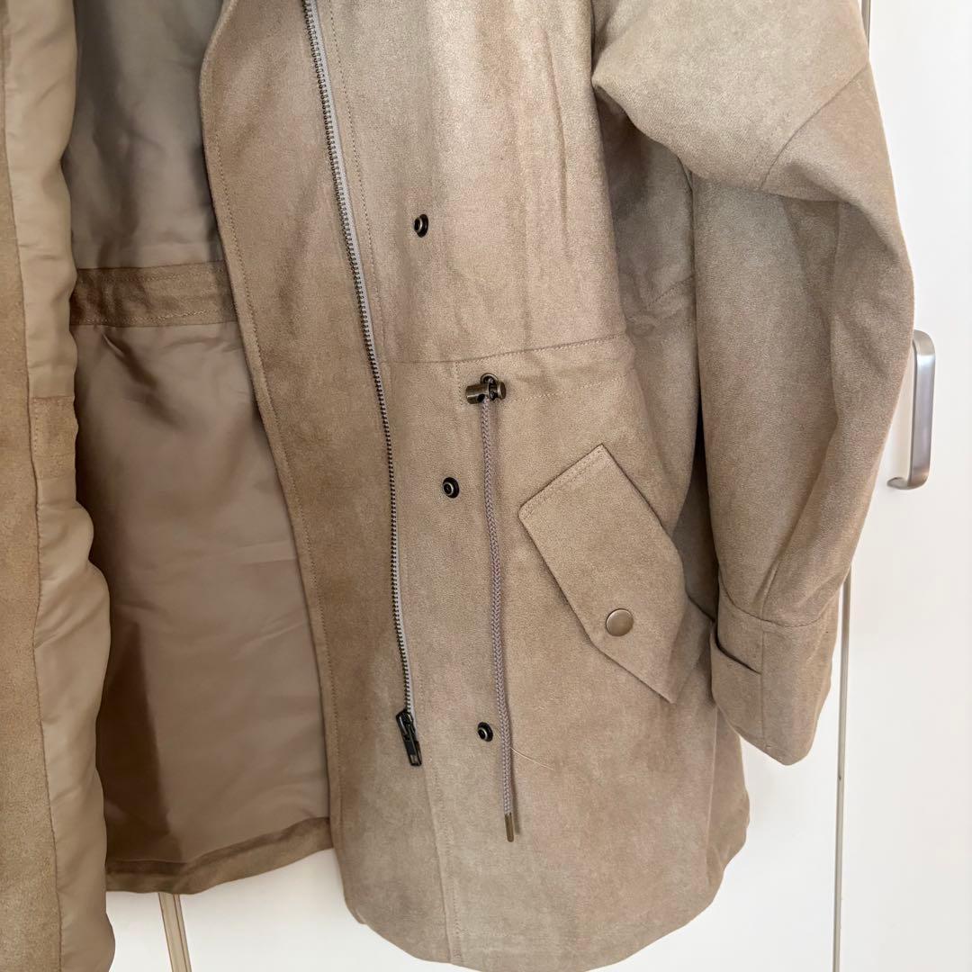 新品 Sheller Suede-Like Drawstring Jacket