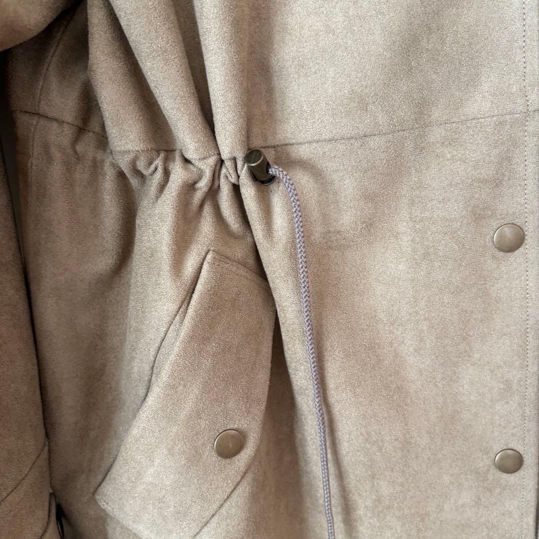 新品 Sheller Suede-Like Drawstring Jacket
