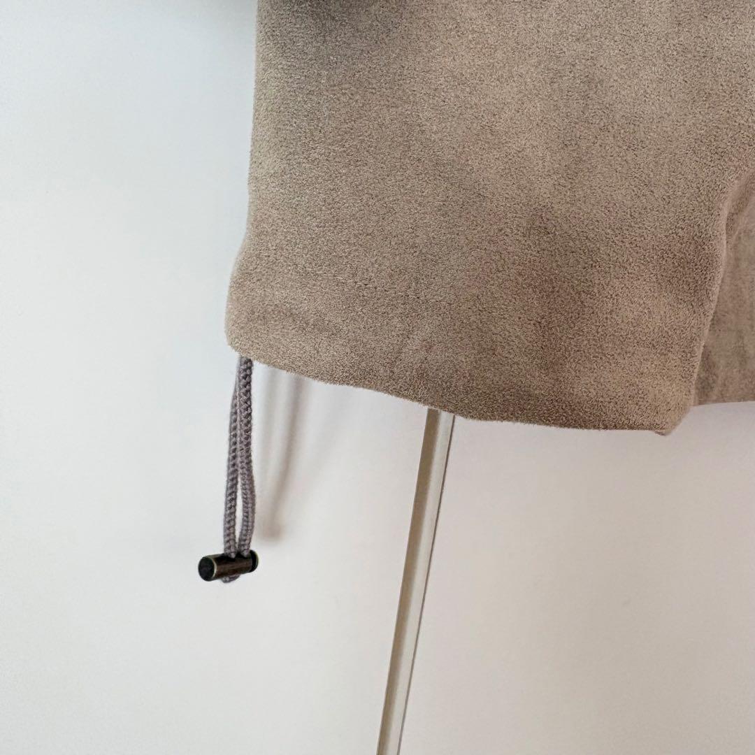 新品 Sheller Suede-Like Drawstring Jacket