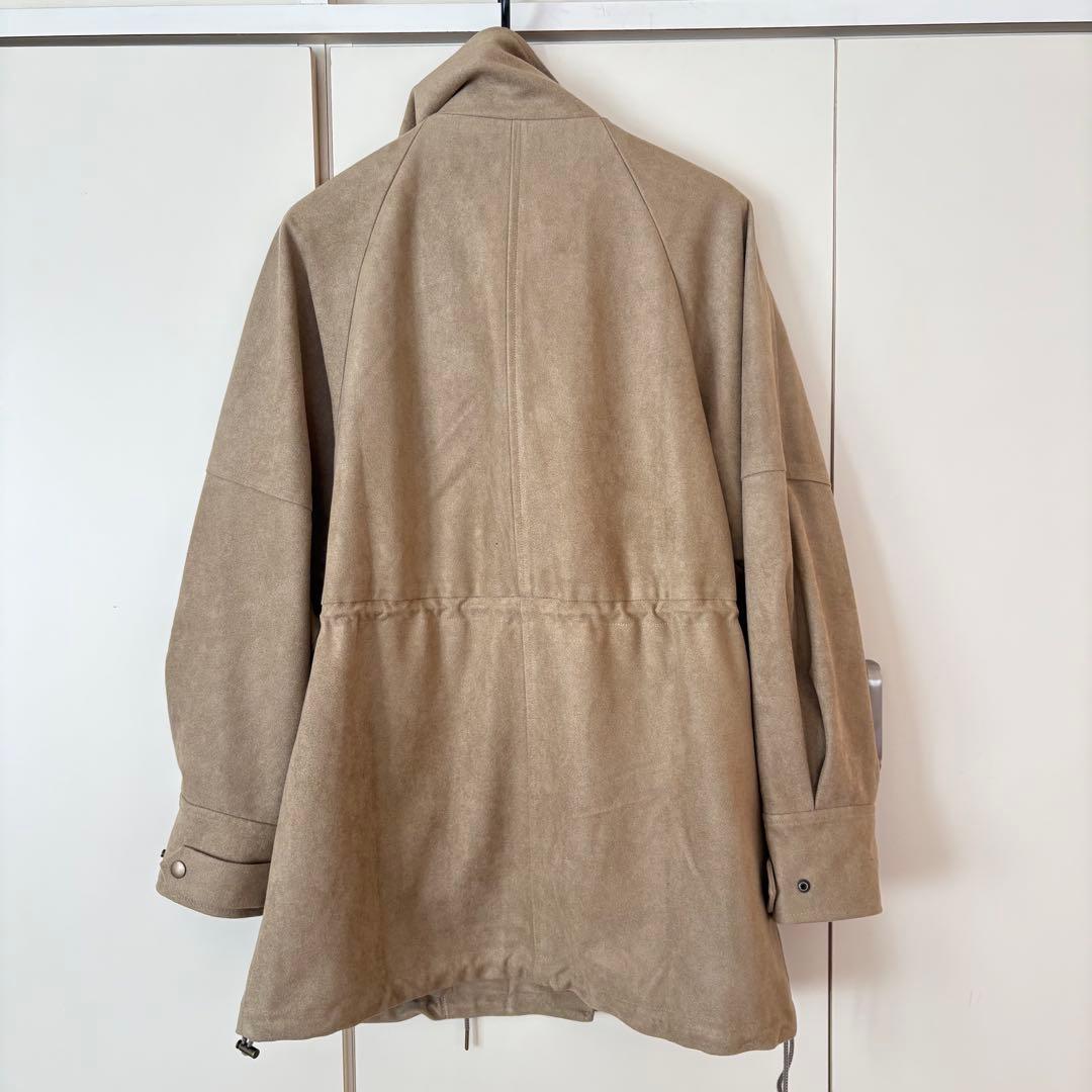 新品 Sheller Suede-Like Drawstring Jacket