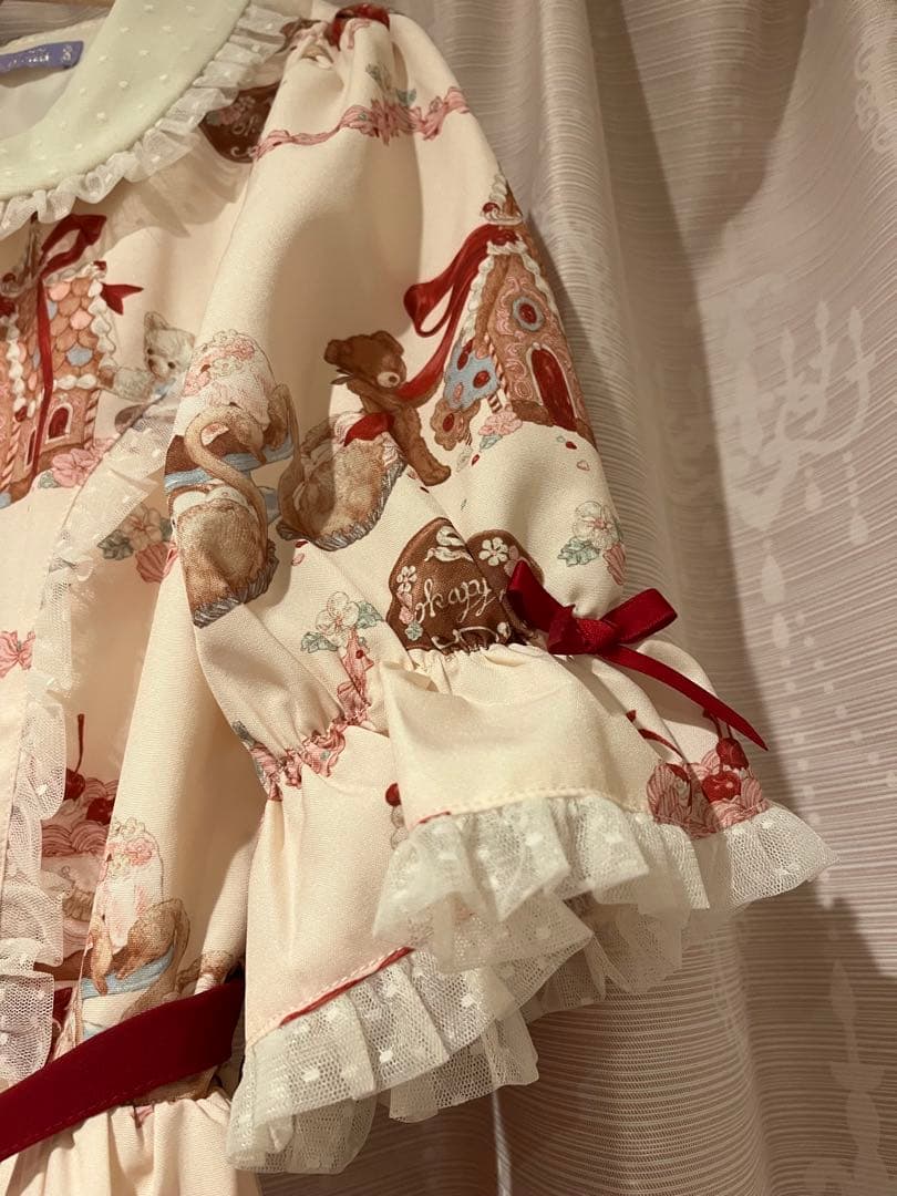 axes femme Kawaii ♡お菓子の家柄ロリータワンピース