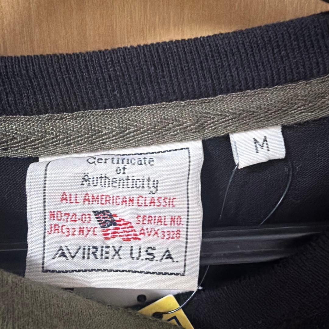 【新品タグ付ミリタリーTシャツ 2枚セット Mサイズ（AVIREX・ALPHA）