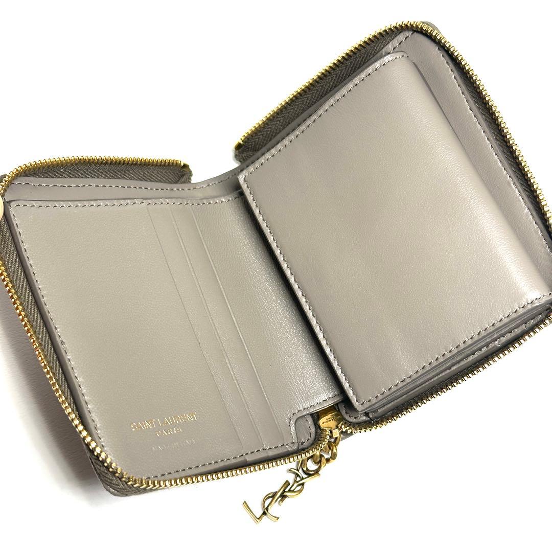 SAINT LAURENT 26春夏 カサンドラ ビジュー コンパクトウォレット
