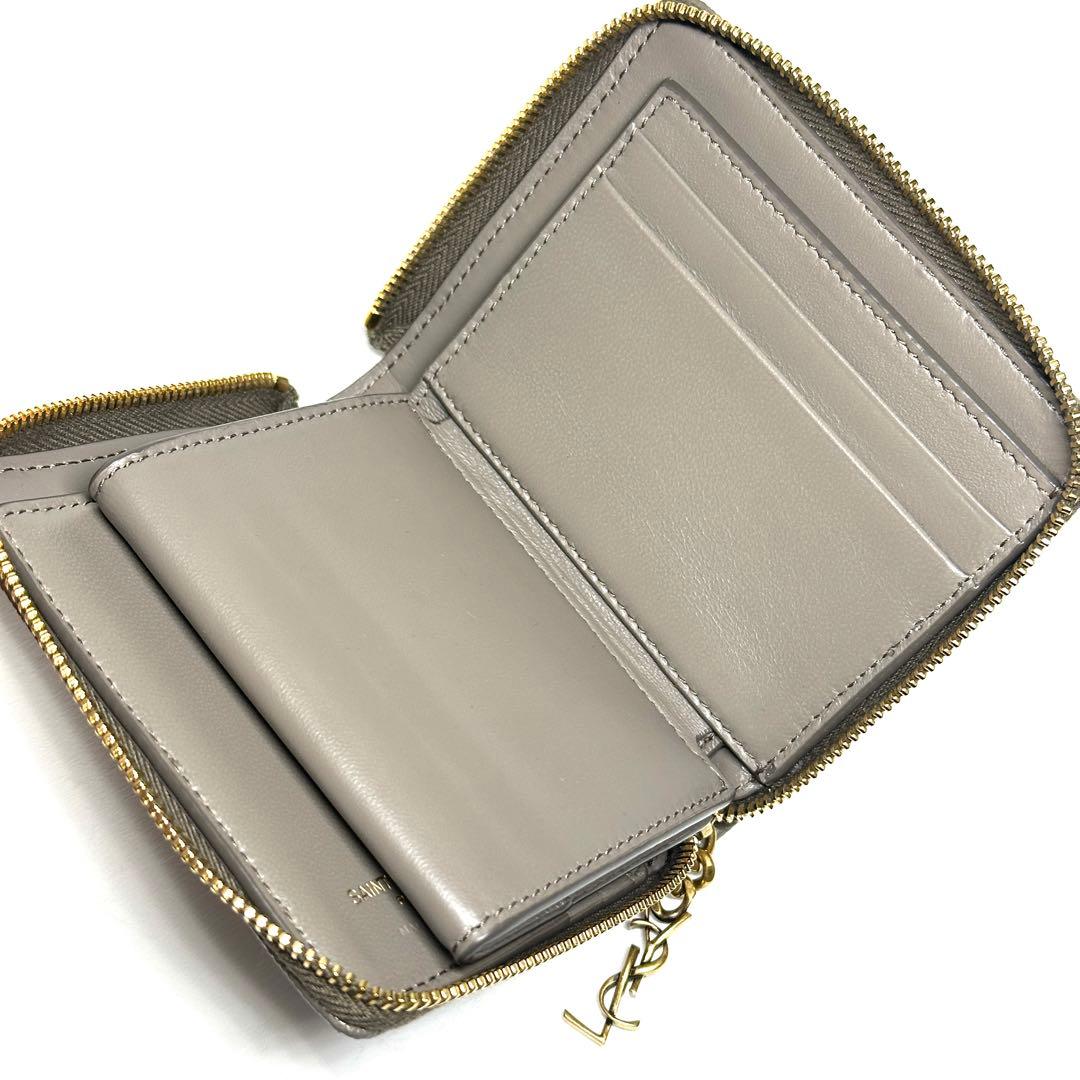 SAINT LAURENT 26春夏 カサンドラ ビジュー コンパクトウォレット