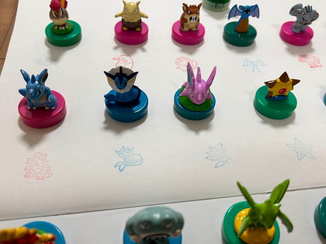 ポケモン フィギュア スタンプ ミニフィギュア ハンコ レトロ