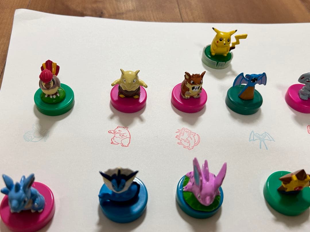 ポケモン フィギュア スタンプ ミニフィギュア ハンコ レトロ