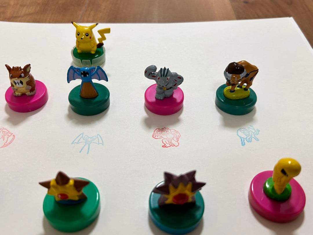 ポケモン フィギュア スタンプ ミニフィギュア ハンコ レトロ