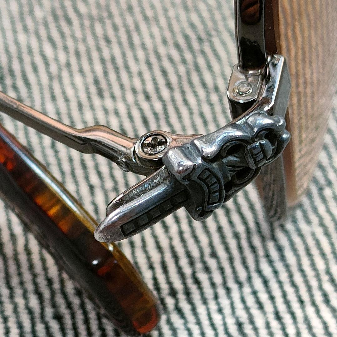 美品 クロムハーツ サングラス CHROME HEARTS ダガーメガネ正規保証