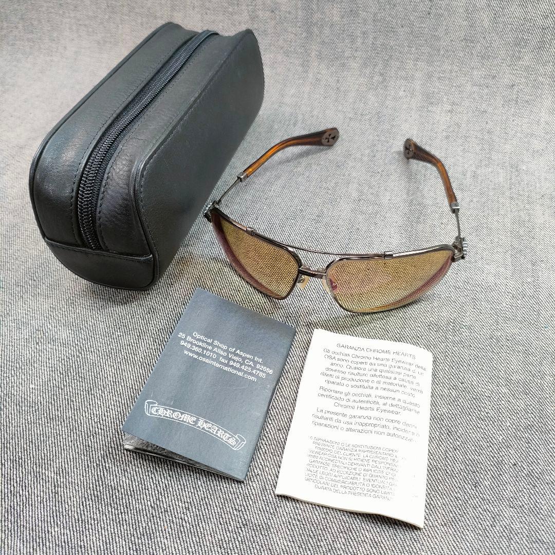 美品 クロムハーツ サングラス CHROME HEARTS ダガーメガネ正規保証