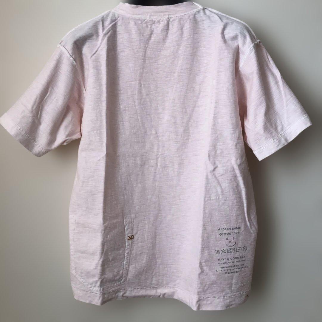 ４５Ｒ　天竺の桜色オーシャンＴシャツ　サイズ1