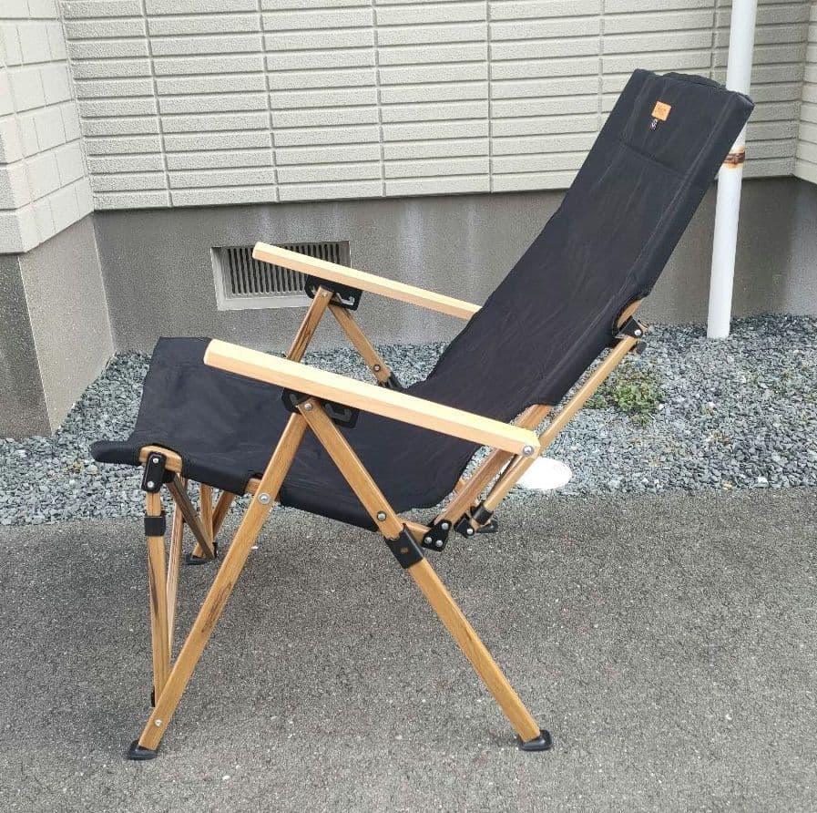 S'more スモア ハイバックリクライニングチェア ブラック アウトドア